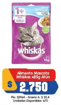 Surtifamiliar Alimento Mascota Whiskas Atún oferta