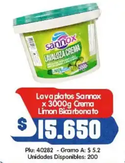 Surtifamiliar Lava platos Sannox Crema Limon Bicarbonato oferta