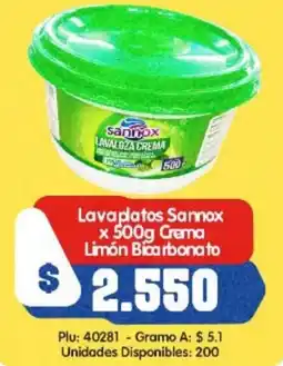 Surtifamiliar Lavaplatos Sannox Crema Limón Bicarbonato oferta