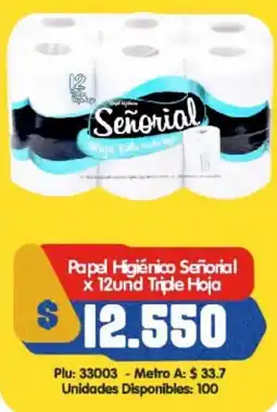 Surtifamiliar Papel Higiénico Señorial Triple Hoja oferta