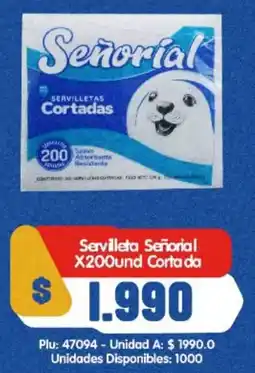 Surtifamiliar Servilleta Señorial Corta da oferta