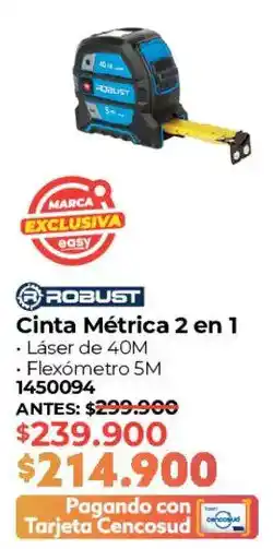 Easy ROBUST Cinta Métrica 2 en 1 oferta