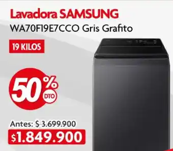 Lavadora SAMSUNG WA70F19E7CCO Gris Grafito