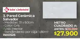 Easy SAN LORENZO Pared Cerámica Salvador oferta