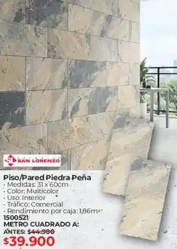Easy SAN LORENZO Piso/Pared Piedra Peña oferta