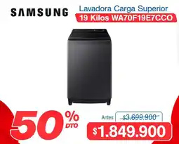 Ktronix SAMSUNG Lavadora Carga Superior WA70F19E7CCO oferta