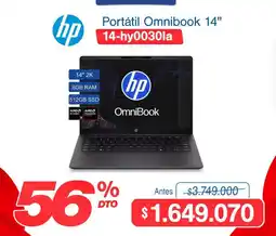 Ktronix hp Portátil Omnibook 14" 14-hy0030la oferta