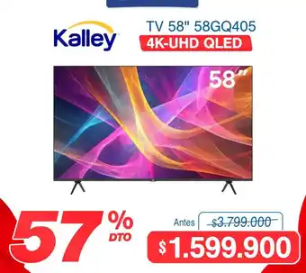 Kalley TV 58'' 58GQ405 4K-UHD QLED