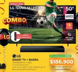 Full Hogar LG SMART TV + BARRA 50NU855BPSA + S20A oferta