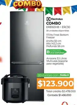 Full Hogar Electrolux COMBO ERB163HB+ERC30 oferta