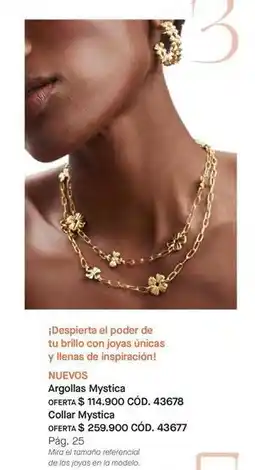 Yanbal Argollas mystica cód. 43678, collar mystica cód. 43677 oferta