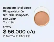 Yanbal Compacto - repuesto total block ultraprotección spf 100 compacto con color oferta