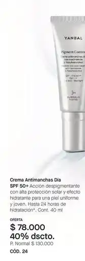 Yanbal Yanbal - crema antimanchas dia spf 50+ oferta