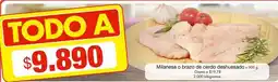Metro Milanesa o brazo de cerdo deshuesado oferta