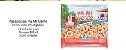 Metro Mi - pasabocas rosquitas multipack oferta