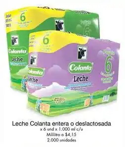 Metro Colanta - leche entera o deslactosada oferta