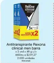 Metro Rexona - antitranspirante clinical men barra oferta