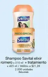 Metro Savital - shampoo elixir romero + tratamiento oferta