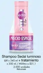 Metro Sedal - shampoo luminoso uv + tratamiento oferta