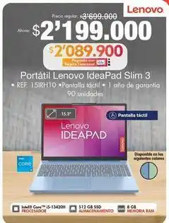 Metro Lenovo - portátil ideapad slim 3 ref. 15irh10 oferta