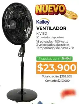 Full Hogar Kalley VENTILADOR K-V18D oferta