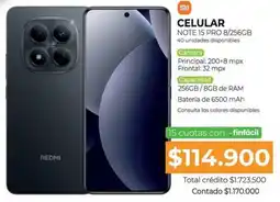 Full Hogar REDMI CELULAR NOTE 15 PRO 8/256GB oferta