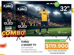 Full Hogar Kalley 2 SMART TV 2 K-TV32GQ200 oferta