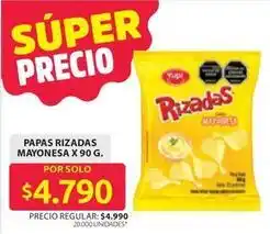Ara Yupi - papas rizadas mayonesa oferta