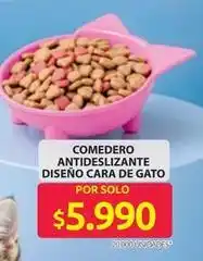 Ara Comedero antideslizante diseño cara de gato oferta