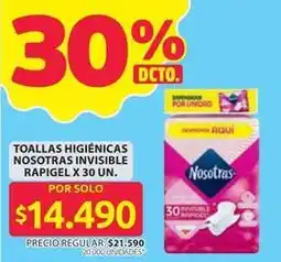 Ara Nosotras - toallas higiénicas invisible rapigel oferta