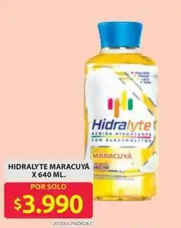 Ara Hidralyte maracuyá x 640 ml oferta