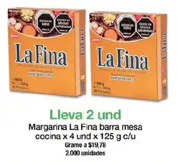 Jumbo La Fina margarina de mesa cocina oferta