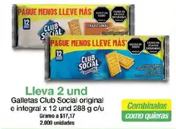 Jumbo Club Social galletas original e integral oferta