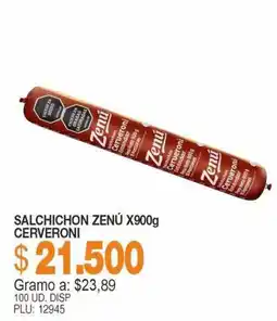 Mercar Zenú salchichon cerveroni oferta