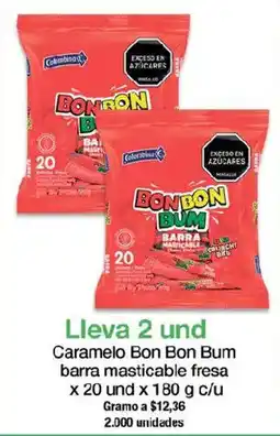 Jumbo Bon Bon Bum barra masticable fresa oferta
