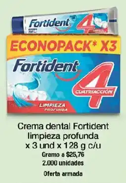 Jumbo Fortident crema dental limpieza profunda oferta