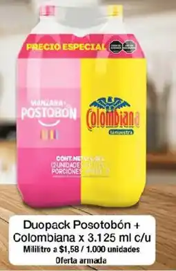 Jumbo Duopack Posotobón + Colombiana oferta