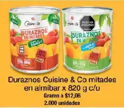 Jumbo Duraznos Cuisine & Co mitades en almíbar oferta