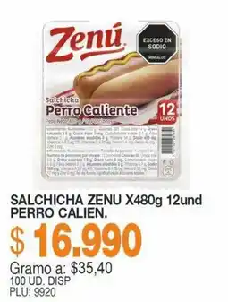 Mercar Zenu salchicha perro caliente oferta