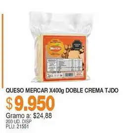 Mercar Queso mercar x400g doble crema tjdo oferta