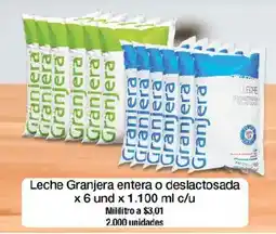 Jumbo Leche Granjera entera o deslactosada oferta