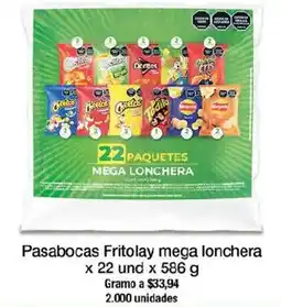Jumbo Pasabocas Fritolay mega lonchera oferta