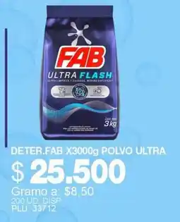 Mercar Fab detergente x3000g polvo ultra oferta