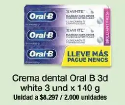 Jumbo Oral B crema dental 3d white oferta