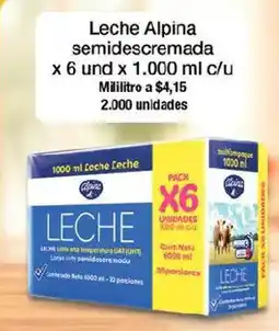 Jumbo Leche Alpina semidescremada oferta