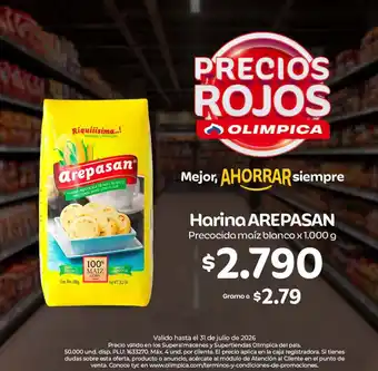 Arepasan harina precocida maiz blanco
