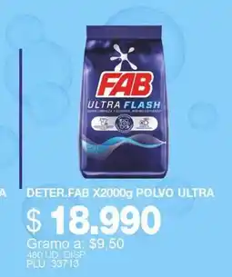 Mercar Fab detergente x2000g polvo ultra oferta