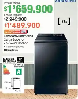 Jumbo Samsung lavadora automática carga superior oferta