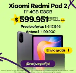 Éxito Xiaomi Redmi Pad 2 11" 4GB 128GB oferta
