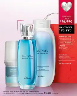 Ésika Ésika fantasía azul infinito parfum + talco + desodorante roll-on oferta